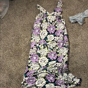 Floral Purple and White Women's Dress